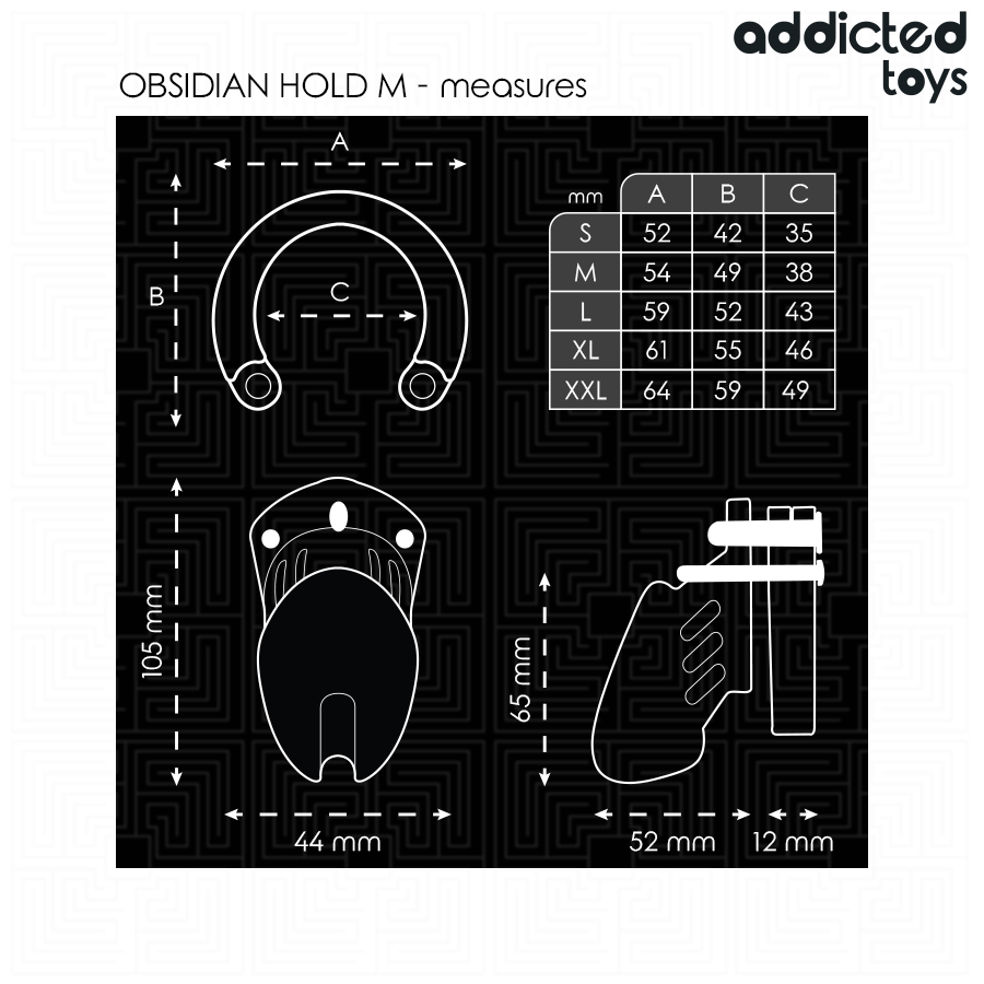 Addicted Toys Lockedobsidian Hold Penis Cage Size M | Niks.fi verkkokauppa