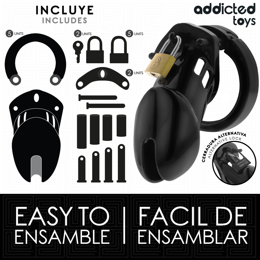 Addicted Toys Lockedobsidian Hold Penis Cage Size M | Niks.fi verkkokauppa