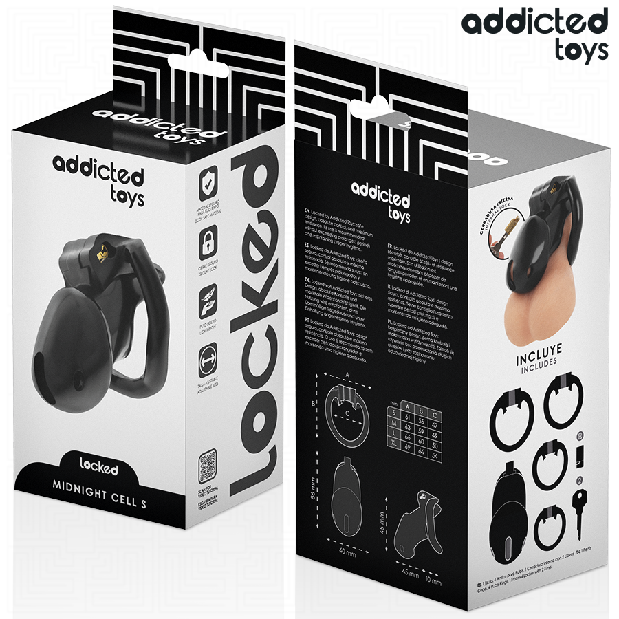 Addicted Toys Lockedmindnight Cell Penis Cage Size S 4.8 Cm | Niks.fi verkkokauppa