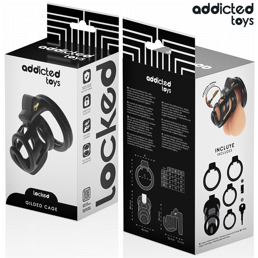 Addicted Toys Lockedgilden Cage Silicone Penis Cage 8.5 Cm | Niks.fi verkkokauppa