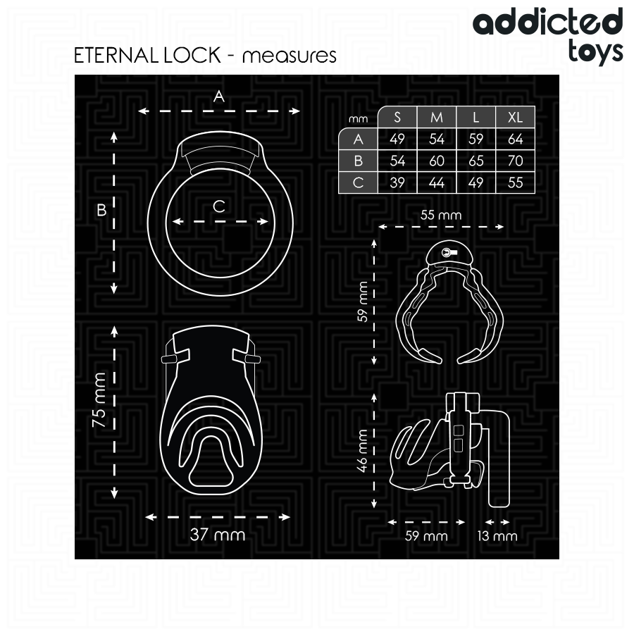 Addicted Toys Lockedeternal Lock Penis Cage 9 Cm | Niks.fi verkkokauppa