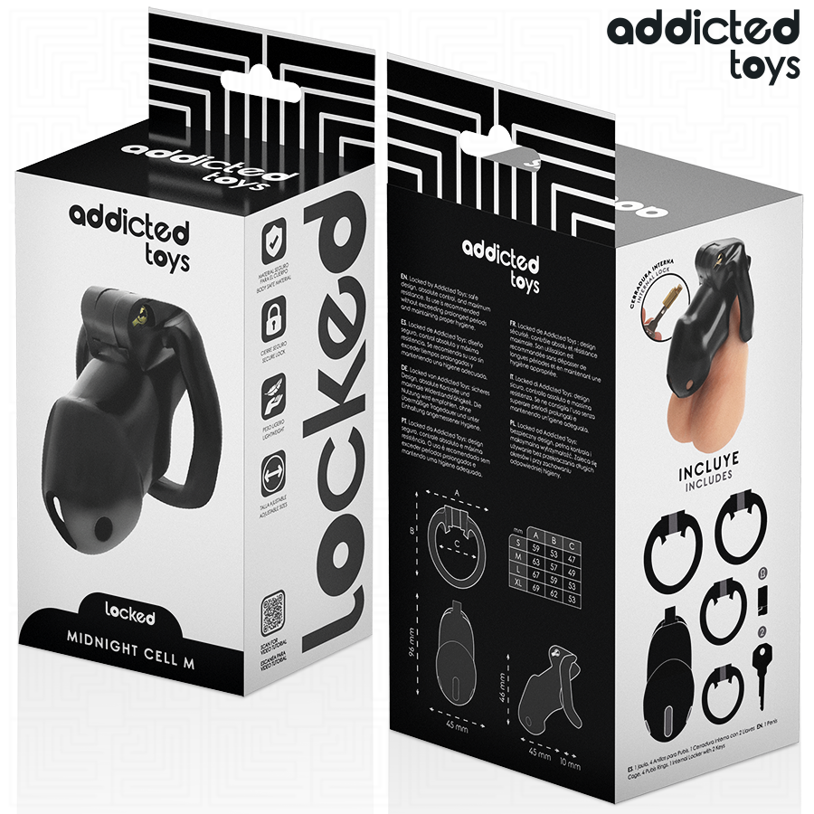Addicted Toys Lockedmindnight Cell Penis Cage 4.2 Cm Size M | Niks.fi verkkokauppa