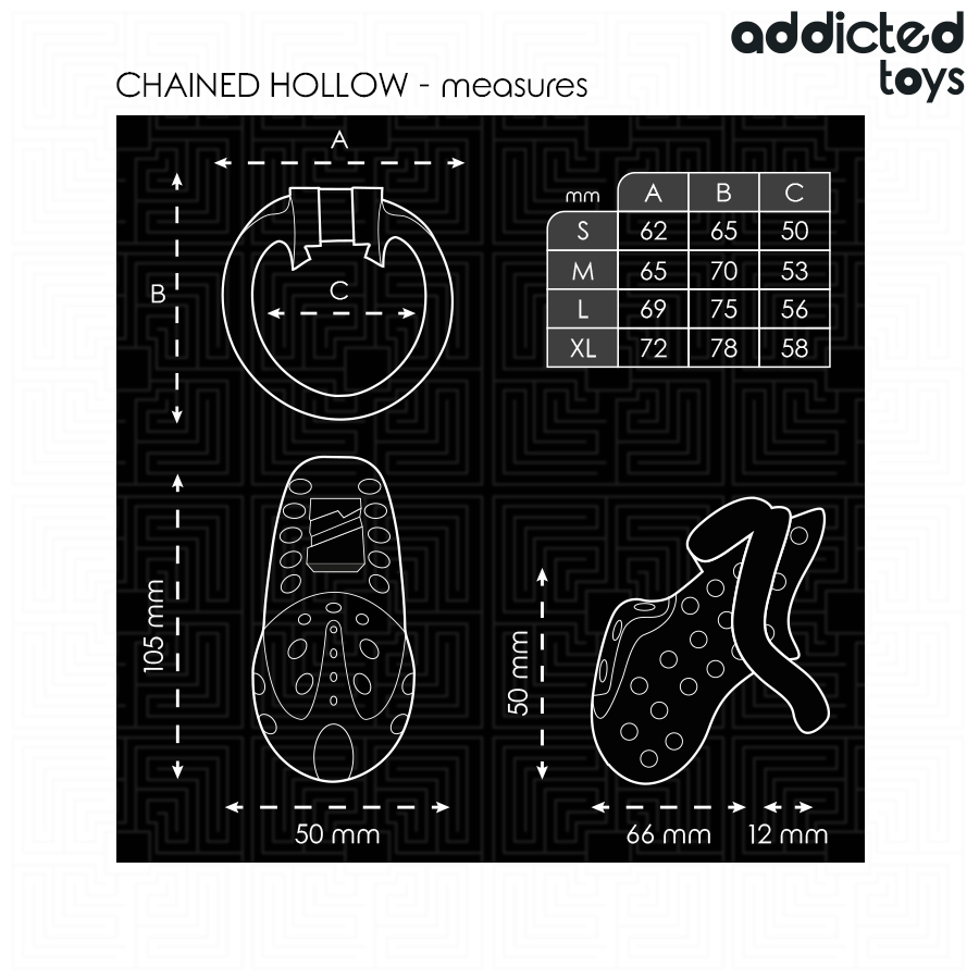 Addicted Toys Lockedchained Hollow Penis Cage 10.5 Cm | Niks.fi verkkokauppa