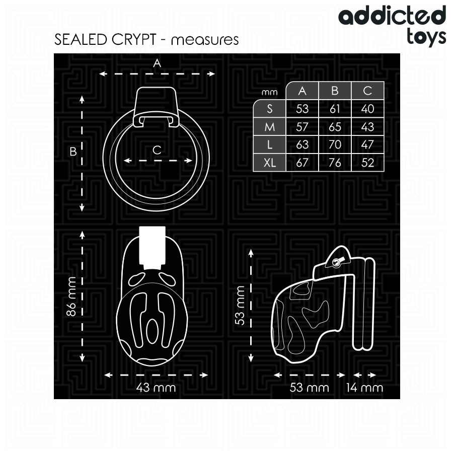 Addicted Toys Lockedsealed Crypt Penis Cage 8 Cm | Niks.fi verkkokauppa