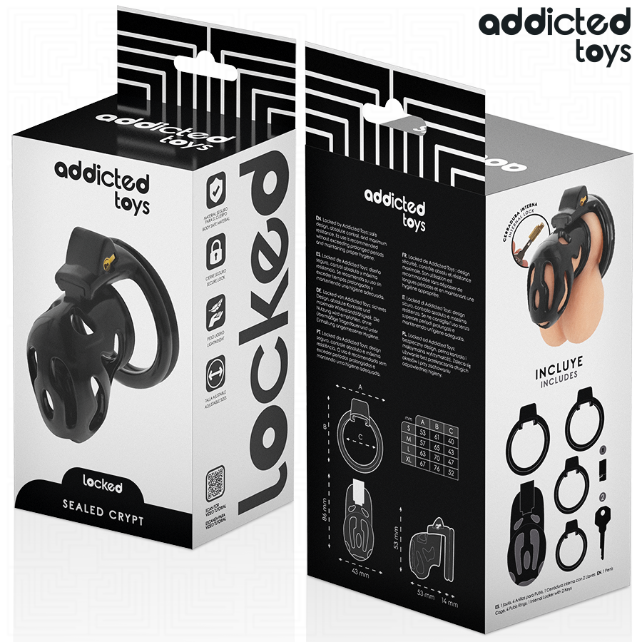 Addicted Toys Lockedsealed Crypt Penis Cage 8 Cm | Niks.fi verkkokauppa