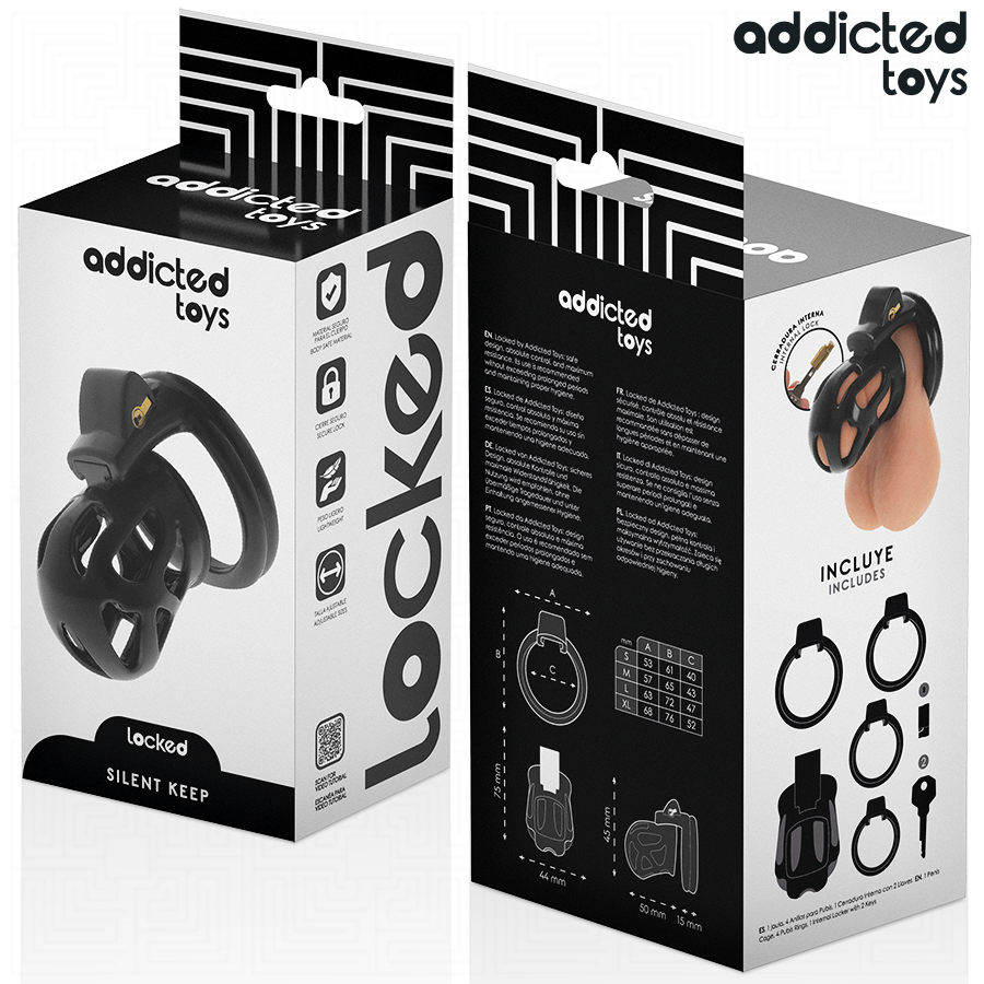 Addicted Toys Lockedsilent Keep Penis Cage 7.5 Cm | Niks.fi verkkokauppa
