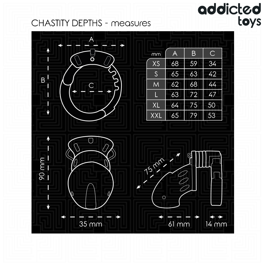 Addicted Toys Lockedchastity Depths Penis Cage 7.5 Cm | Niks.fi verkkokauppa
