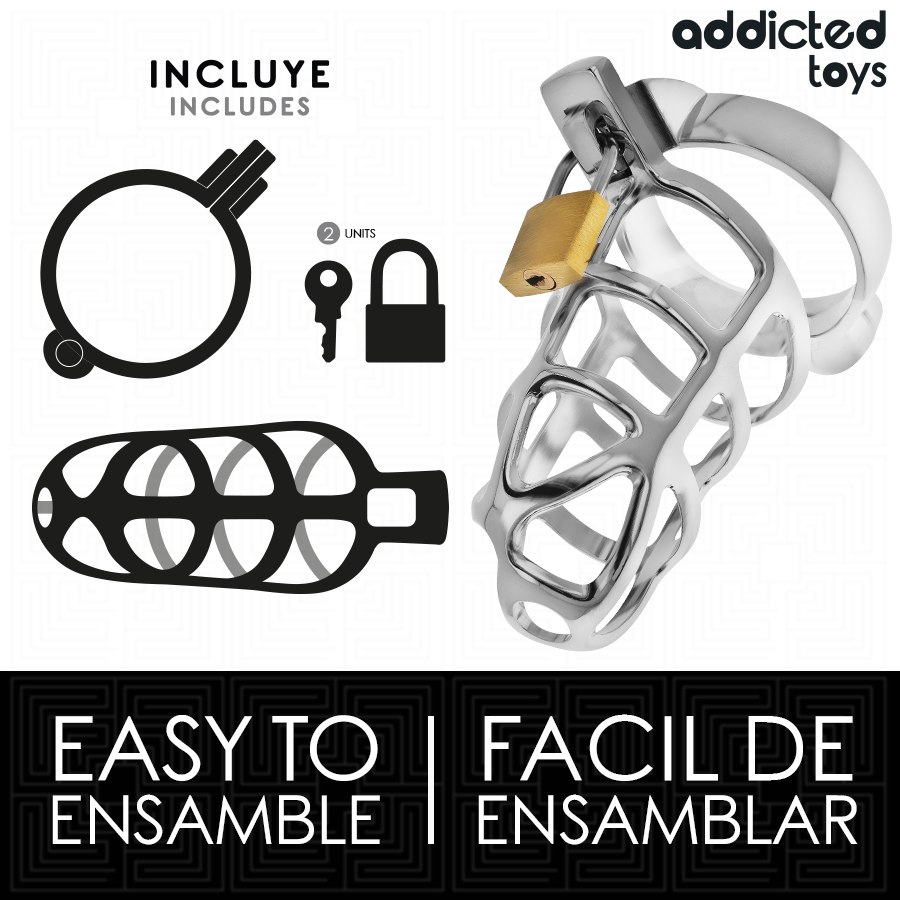 Addicted Toys Lockedsilver Lock Metal Penis Cage Size S | Niks.fi verkkokauppa