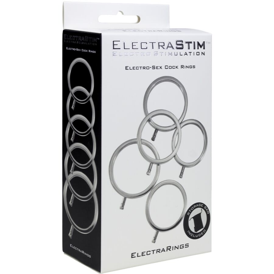 ElectraStim ElectraRings metalliset penisrenkaat - 5 kpl