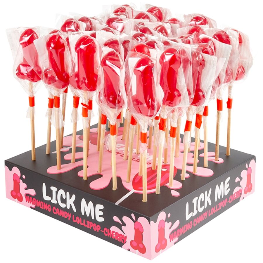 Secretplaycherry Candy Penis Lollipop Display With Spicy Heat Effect (40 Units) | Niks.fi verkkokauppa