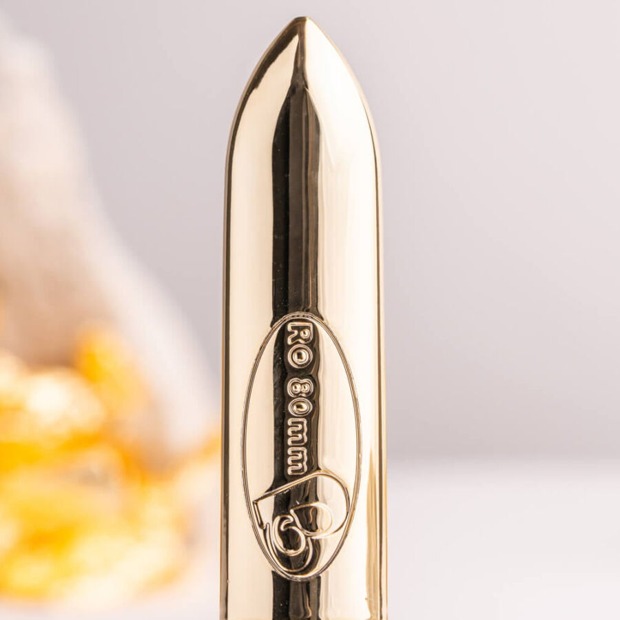 Rocksoffro-80 Champagne Golden Vibrating Bullet | Niks.fi verkkokauppa