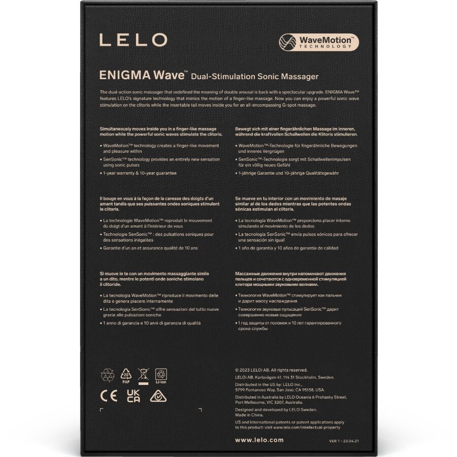 LELO Enigma Wave kolmoisvärinäkiihotin, musta