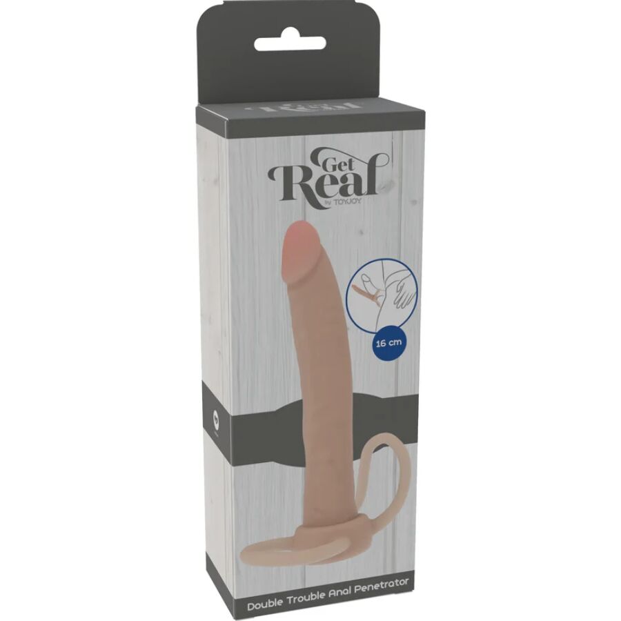 Get Real Double Trouble silikoninen anaalidildo - 16 cm
