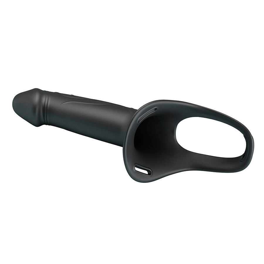 Pretty Love London yleisvaljaat ja silikoninen strap-on-dildo - musta - 16,8 cm