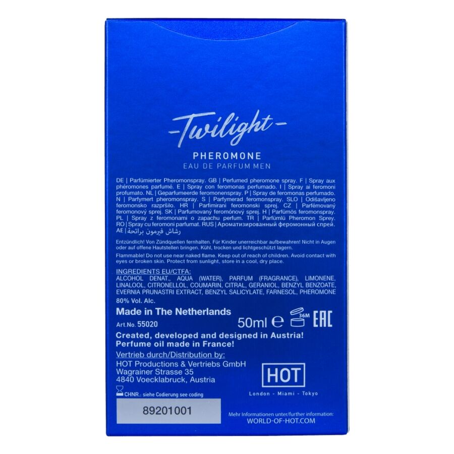 Hot Twilight feromonihajuvesi miehille - 50 ml
