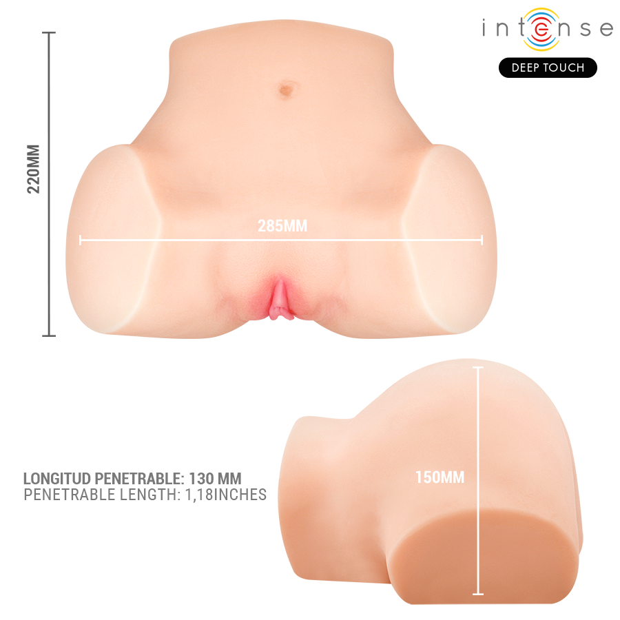 Intense Deep Touch Nicole masturbaattori kaukosäätimellä ja lämmöllä - 5,3 kg