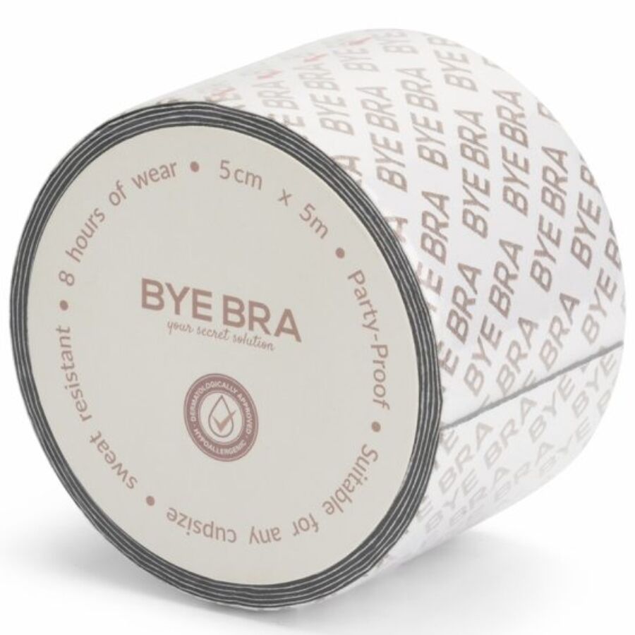 BYE-BRA - kaksipuolinen vaateteippi - 5 × 500 cm - beige