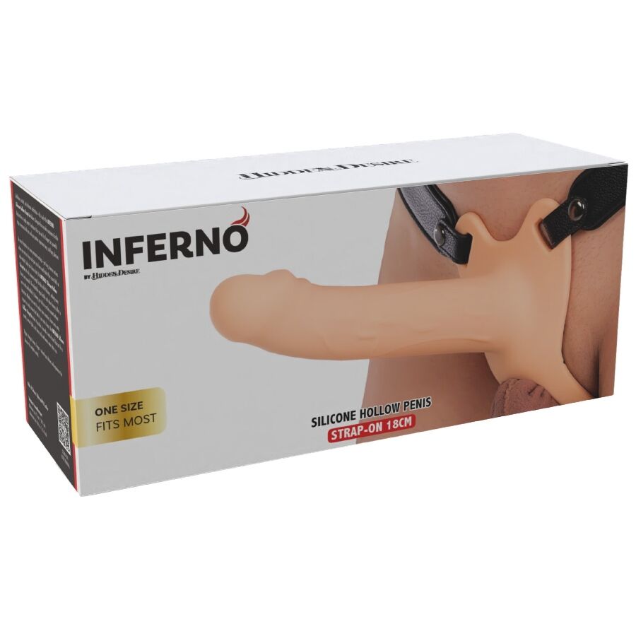Hidden Desire Inferno silikoninen strap-on-penisholkki - 18 cm