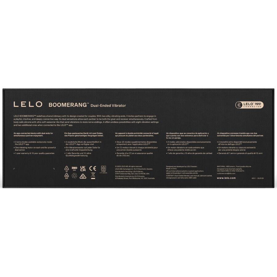 LELO Boomerang kaksipäinen vibraattori, violetti