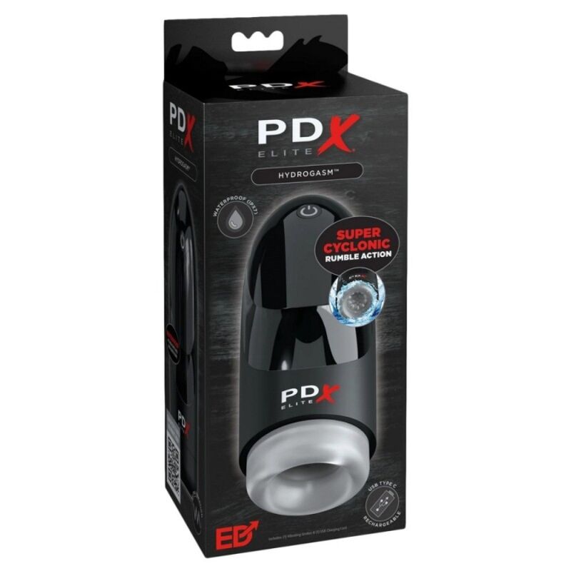 PDX Elite Hydrogasm Cyclonic värisevä masturbaattori - 20 cm