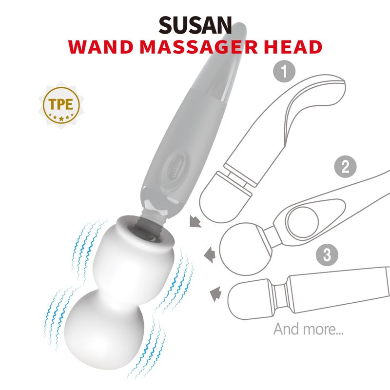 Pretty Love Susan Power Head sauvahierojan lisäosa - Ø 6,5 cm