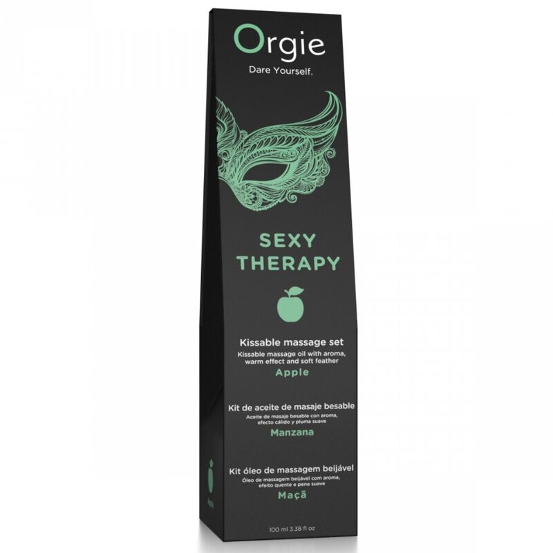 Orgie Lips Massage suudeltava hierontasetti - omena - 100 ml
