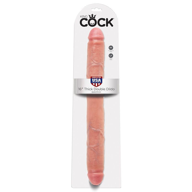 King Cock Thick Double Dildo Flesh 40.6 Cm | Niks.fi verkkokauppa