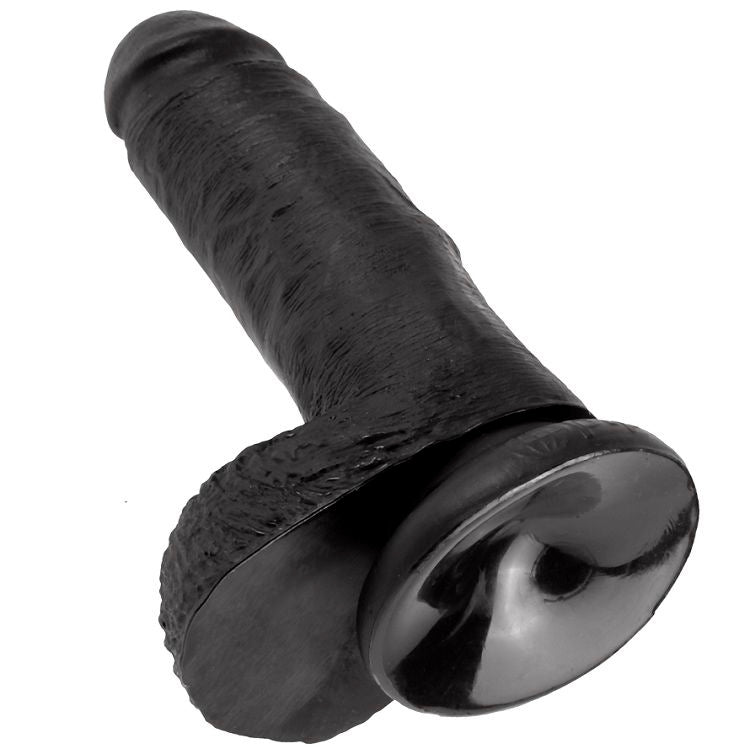 King Cock 7 Dildo Black With Balls 17.8 Cm | Niks.fi verkkokauppa
