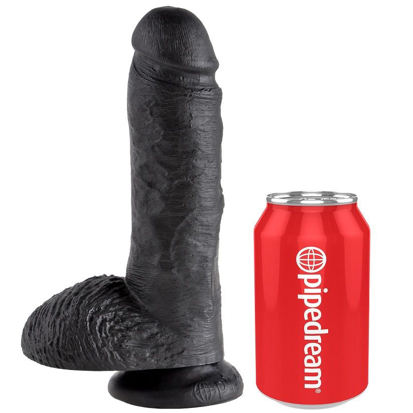 King Cock 8 Dildo Black With Balls 20.3 Cm | Niks.fi verkkokauppa