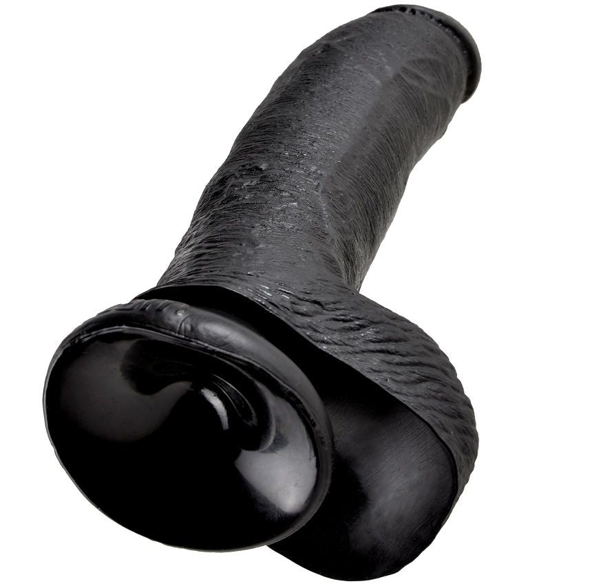 King Cock 9 Dildo Black With Balls 22.9 Cm | Niks.fi verkkokauppa