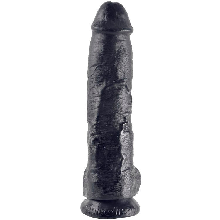 King Cock 10 Dildo Black With Balls 25.4 Cm | Niks.fi verkkokauppa