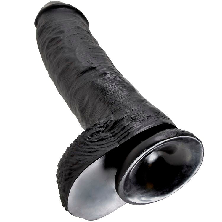 King Cock 10 Dildo Black With Balls 25.4 Cm | Niks.fi verkkokauppa