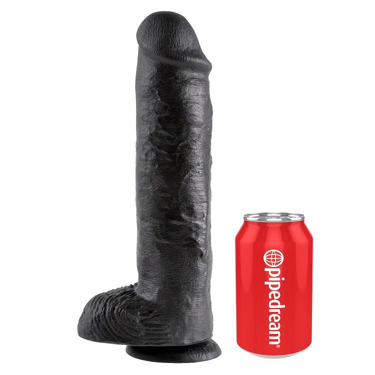 King Cock 11 Dildo Black With Balls 28 Cm | Niks.fi verkkokauppa