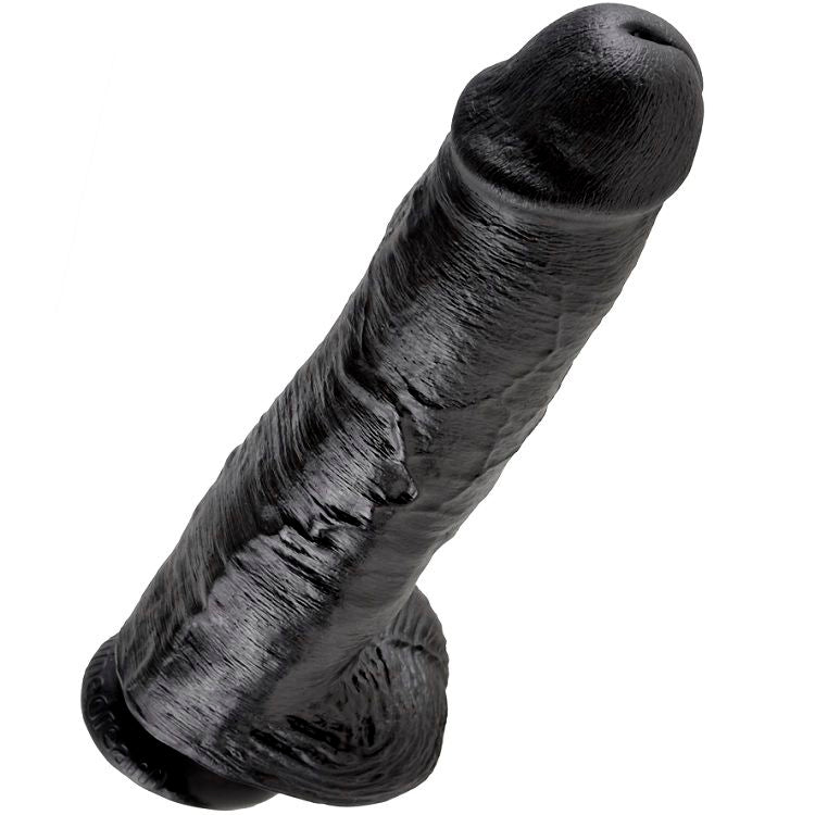 King Cock 11 Dildo Black With Balls 28 Cm | Niks.fi verkkokauppa