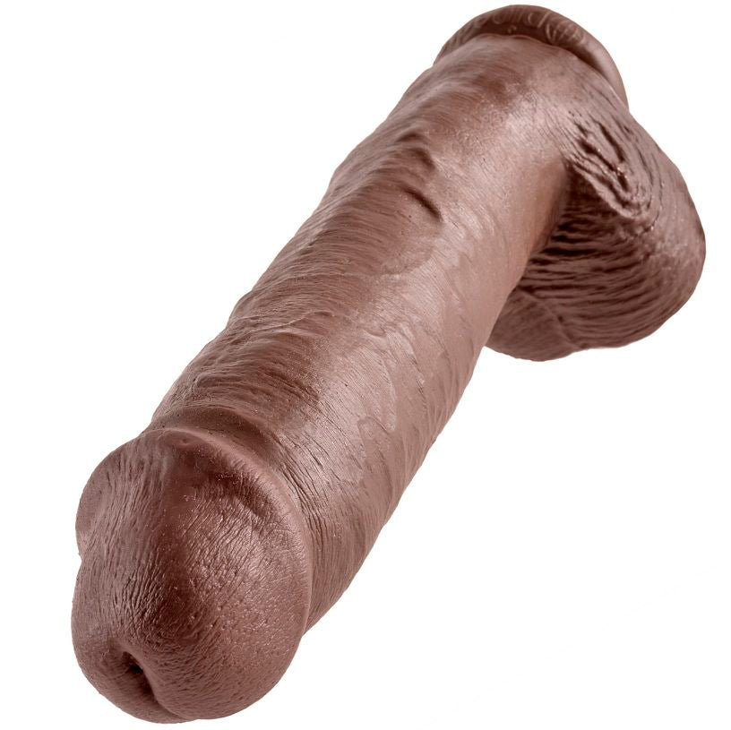 King Cock 11 Dildo Brown With Balls 28 Cm | Niks.fi verkkokauppa