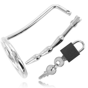 Testicle Ring With Urethral Chastity Plug | Niks.fi verkkokauppa