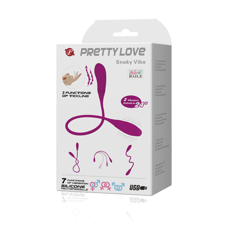 Pretty Love Smart Snaky Vibe Vibrator 7 V + 3 Tickling | Niks.fi verkkokauppa