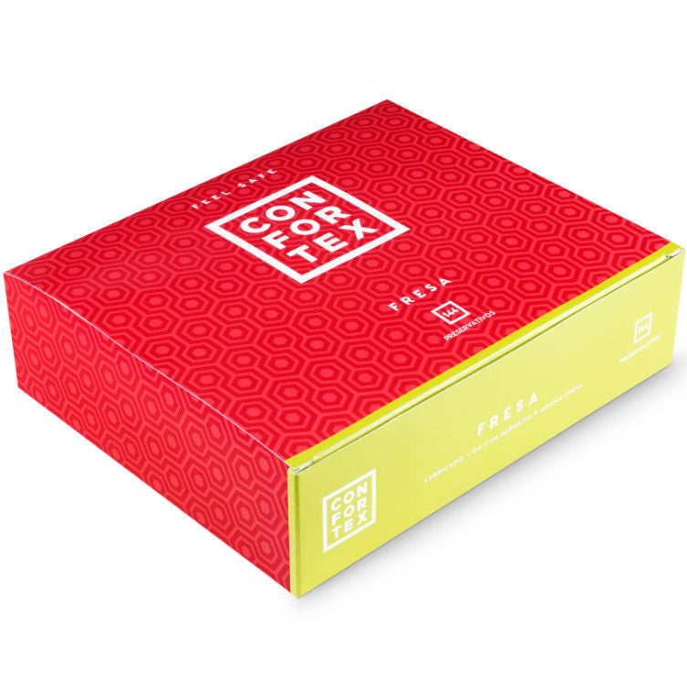 Confortex Strawberry Condom 144 Units | Niks.fi verkkokauppa