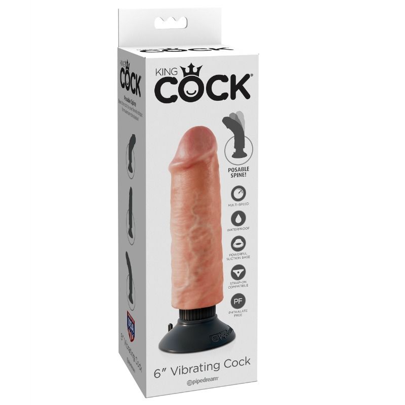 King Cock 15.24 Cm Vibrating Cock Flesh | Niks.fi verkkokauppa