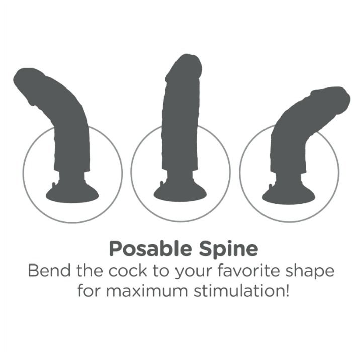 King Cockvibrating Cock Brown 20.32 Cm | Niks.fi verkkokauppa
