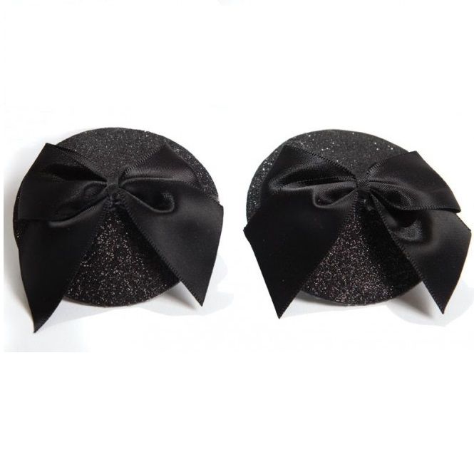 Bijoux Burlesque Shiny Nipple Covers With Bow | Niks.fi verkkokauppa