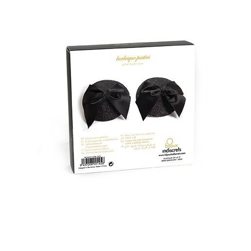 Bijoux Burlesque Shiny Nipple Covers With Bow | Niks.fi verkkokauppa