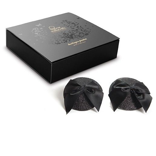 Bijoux Burlesque Shiny Nipple Covers With Bow | Niks.fi verkkokauppa