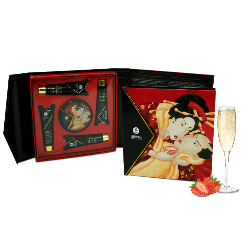 Shunga Secret Geisha Strawberries And Cava Kit | Niks.fi verkkokauppa