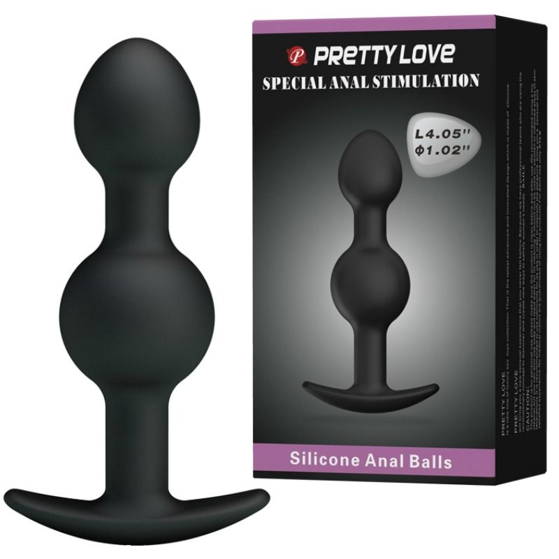 Pretty Love Special Stimulation Silicone Anal Balls 10.3 Cm Black | Niks.fi verkkokauppa