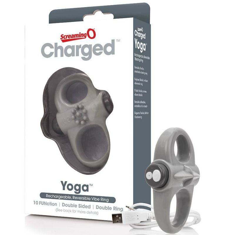 Screaming O Rechargeable Vibrating Ring Yoga Gray | Niks.fi verkkokauppa