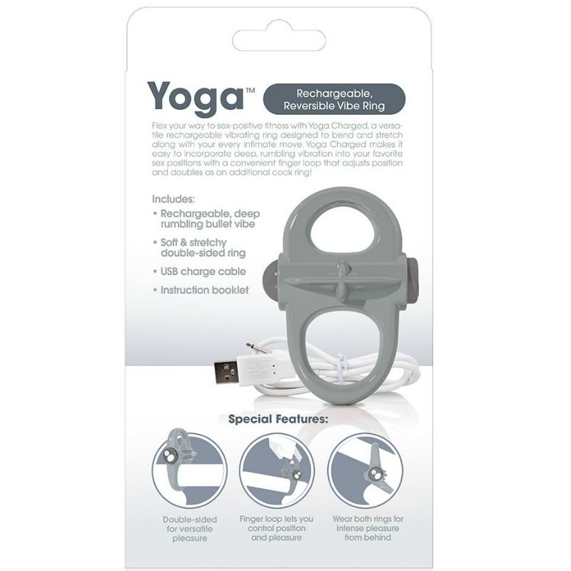 Screaming O Rechargeable Vibrating Ring Yoga Gray | Niks.fi verkkokauppa