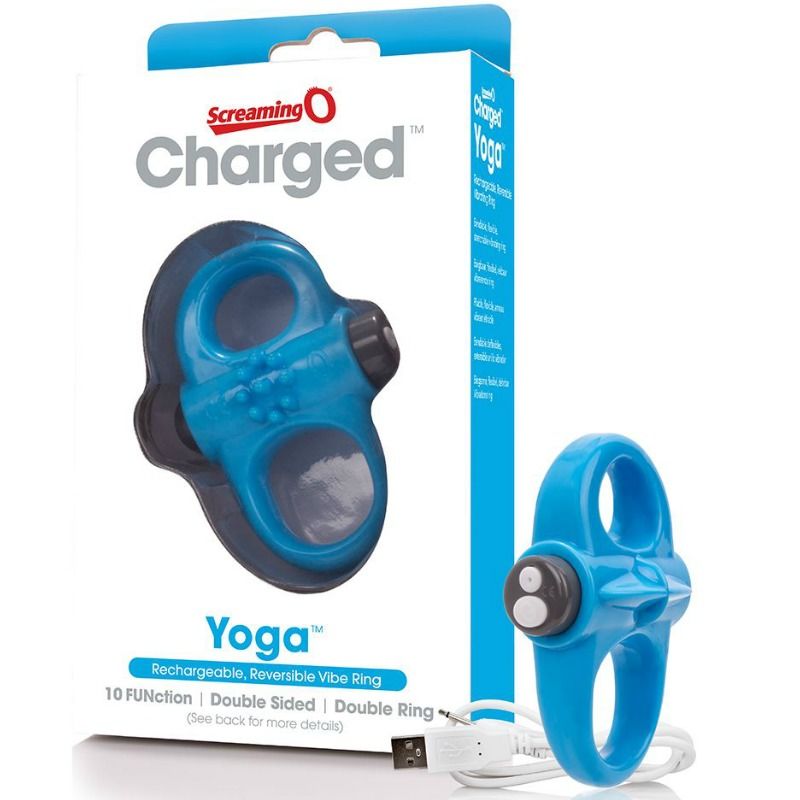 Screaming O Rechargeable Vibrating Ring Yoga Blue | Niks.fi verkkokauppa
