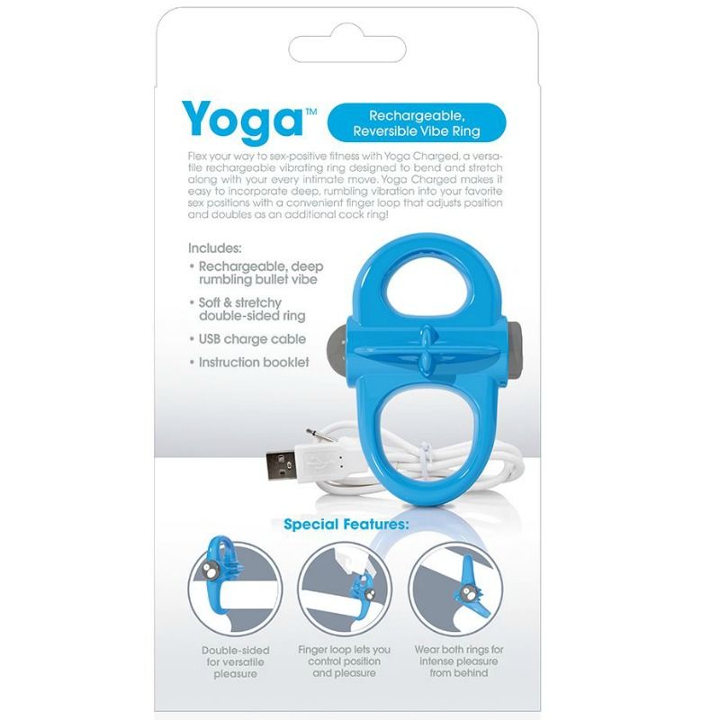 Screaming O Rechargeable Vibrating Ring Yoga Blue | Niks.fi verkkokauppa