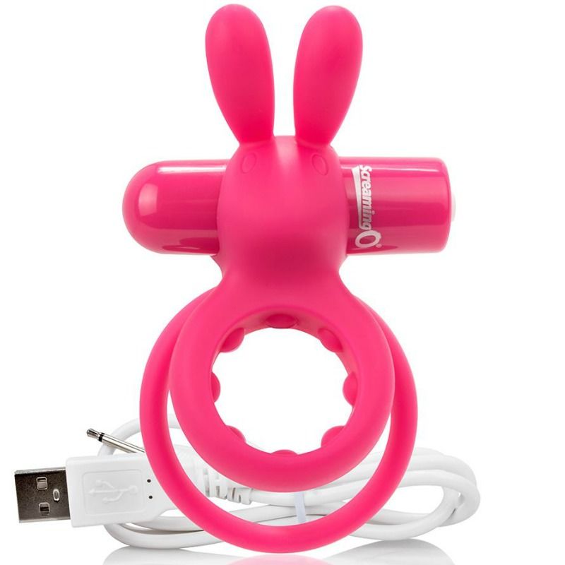 Screaming O Rechargeable Double Ring With Rabbit Hare Pink | Niks.fi verkkokauppa